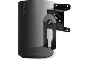 shinar Metal Wall Mount Compatible with Sonos Era 100, Swivels up to 360°, Tilts -70°/+70° (Up and Down, Left and Right) Rotation without Adjusting Screws Max. 12 kg (1-Pack, Black)