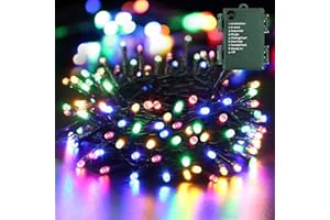 PhilzOps Navidad Decoración Guirnarldas Luces Colores, 20M 200 LED Cadena de Luces Navidad Exterior con Pilas 8 Modos Impermeable Luz Decorativa para Interior Fiesta Boda Árboles Patio Celebraciones