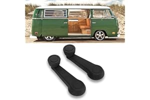 TEFOLA Maniglia per alzacristalli Auto, 2 Pezzi Maniglia per alzacristalli Auto, 321 837 581a Manovella Nera per alzacristalli Sostituzione della manopola della Maniglia della Porta per T2 T25