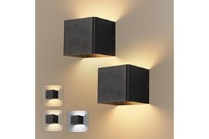 Dehobo Aplique Pared Interior - LED Lampara Pared Sin Cables USB Recargable - Lampara Inalambrica con 3000K 4000K 6000K 1.5W Adecuada para Sala de Estar, Dormitorio, Pasillo, 2 piezas