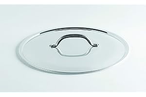 BALDASSARE AGNELLI Pentole Agnelli - Couvercle en Aluminium, avec Monture rivetée en Acier Inoxydable, Argent 28 cm Argent