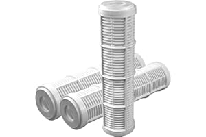 FILTROTECH Filtereinsatz für Vorfilter Gartenpumpe waschbare Ersatzkartusche 10 Zoll Sandfilter für Hauswasserwerke (Dreierpack)