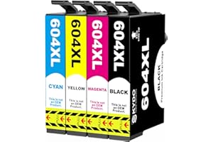 SKYDO 604XL Cartucho de Tinta Compatible Epson 604XL 604 XL Tinta para Epson Expression Home XP-2200 XP-2205 XP-3200 XP-3205 XP-4200 XP-4205, Workforce WF-2910 WF-2930 WF-2935 WF-2950 (4 Cartuchos)