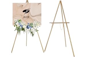 ‎DJAR DJAR Staffelei Holz Groß für Schilder, Verstellbares Stativ Tisch Kunst Leinwand Malerei Display, 160 cm Staffelei Holz für Hochzeit Poster, Willkommensbrett, Poster, Bild, Foto