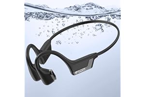 I LOVE E IFECCO IFECCO Cuffie Conduzione Ossea Nuoto, IPX8 Impermeabili Auricolari Piscina Nuoto Bluetooth 5.4, Cuffie Subacquee con Lettore MP3 da 4G, Wireless Auricolari per Nuoto, Corsa, Ciclismo, Surf