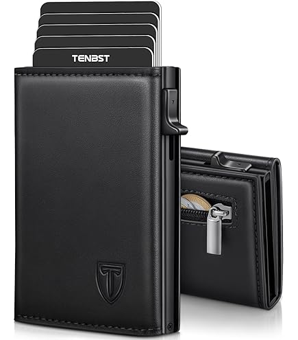 Porte-cartes Jaguar En Cuir - 10 Fentes, Noir, Dimensions 7,5x9,5x2 Cm, Compact Et élégant