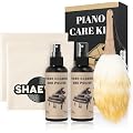 Shaevle All-in-One Kit de nettoyage et de polissage pour piano – Accessoires d'entretien pour pianos à queue, droits et numériques – Restaure la brillance haute-gloss et protège la finition