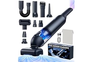 Aidisy Aspirapolvere Auto, Aspirabriciole Senza fili 16000 PA, Aspirapolvere per Auto Regolazione a 2 Velocità, 9 In 1 Aspirabriciole con Motore Brushless per Divani, Auto, Cucina, Computer, Tavolo