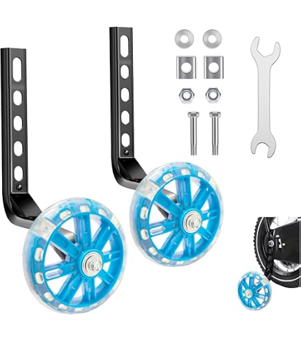 Roues De Formation Pour Vélo Enfant 12-20 Pouces - Paire Stabilisatrice Arrière Robuste, Montage Facile, Pour Apprendre L'équilibre - 11