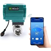 U.S. Solid Smart Motorized Ball Valve WiFi 3/4 Inch - Remote Control Mobile Stainless Steel Electric Ball Valve with Manual S