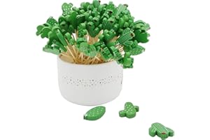 Bâtonnets à Cocktail Bambou Pics à Cocktail Bâtons de Cocktail Bâtonnets De Fruits avec Cactus Brochettes de Cocktails pour Apéritif Sandwich Fruits Gâteaux Salades Fête Grignote, 50 Pièces