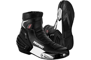 PROFIRST Waterproof Motorbike Boots Motorcycle Armoured Short Ankle Shoes Crash Protection Protective Comfortable Racing Touring Sports Safety