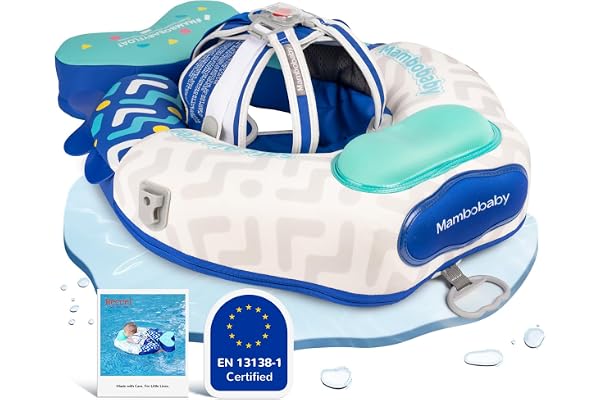 HECCEI Premium Bouee Bebe, Mambobaby Flotteur Flottant Non Gonflable Increvable pour Enfants, Bouée Bébé en Matériau Doux Idéal pour l'Apprentissage de la Natation pour Bébé de 3 à 24 Mois