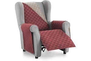 ‎TEXTIL-HOME Textil-home Sesselschoner Relax MALU, 1 Sitzer - Reversibel gepolsterter Sofaschutz. Farbe Rot