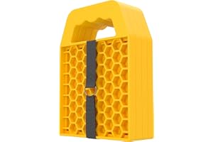 Produktabbildung: Wiltec Unterlegplatten 4er Set, Stützplatten aus HDPE mit Tragegriff und Fixierband, Kunststoff Unterleger 23,