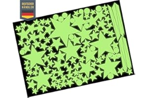 ELES VIDA Świecące naklejki 100 sztuk spadającej gwiazdy - samoprzylepne świecące gwiazdy - świecące w ciemności - silna jasność - silnie fluorescencyjne świecące w nocy - świecące gwiazdy - świecące gwiazdy -