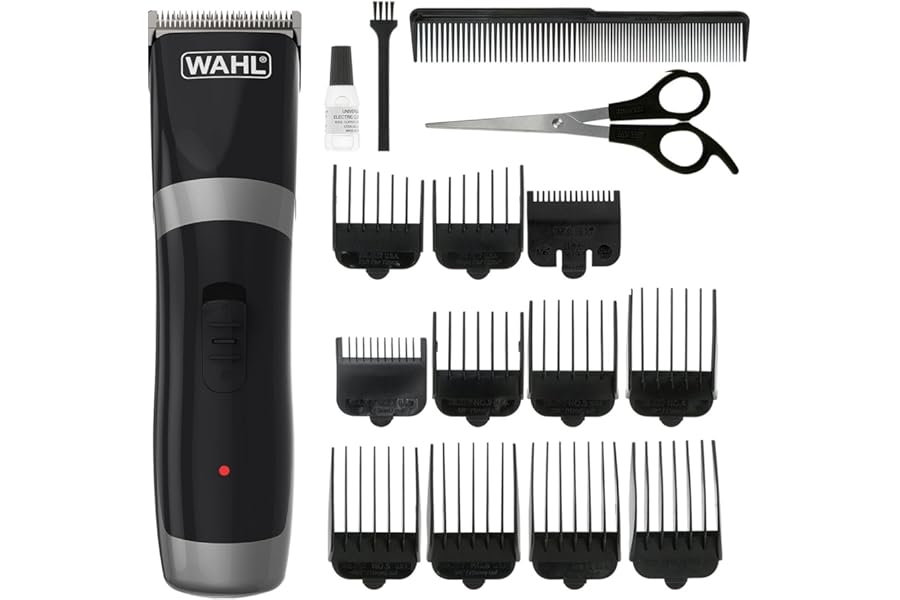 Wahl Cord/Cordless Hair Clipper, Gifts for Him, Rechargeable Cordless Clippers, Clipper Kit for Men, Rinseable Blades, Home Hair Cutting, Clippers with Guide Combs