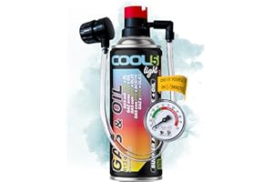 COOL5 recharge gaz de remplacement r134a, réfrigérant de remplacement r134a pour climatisation automobile - 1 boîte 2en1 HOBBY avec câble intégré, 235 g