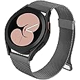 Metal Band Compatible with Samsung Galaxy Watch 6/5/4 Band 40mm 44mm, Galaxy Watch 6 Classic Bands 43mm 47mm, 20mm Stainless Steel Replacement Strap for Galaxy Watch 6 Band Women Men