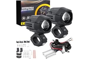 BraveWAY 60W 18000LM Feux Additionnels Moto Phare LED Auxiliaire antibrouillard Ambre/Jaune Blanc Bicolore 12/24V Phare de travail LED pour camion, SUV