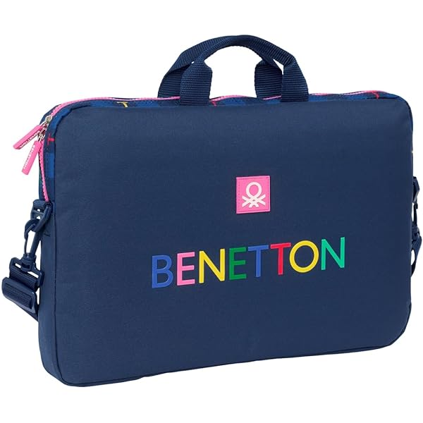 Safta 40 Cm Benetton Damero Bag – Borsa Multicolore Qualità Spagnola, One Size, Design A Scacchi