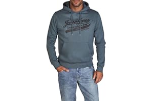 JACK & JONES Hoodie Herren Regular Fit JJEADRIAN Kapuzenpullover Pullover Sweater Print Schwarz Grau Grün Braun Beige Blau S M L XL XXL 3XL 4XL 5XL 6XL 7XL 8XL