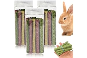 WIYETY Timothy - 75 palitos de heno para masticar para conejos y hámsters, comida natural para conejos con fibra, varios sabores para accesorios para roedores (cobayas, chinchilla)