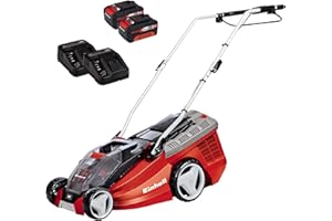 Einhell Akku-Rasenmäher GE-CM 36 Li Kit Power X-Change (36 V, 36 cm Schnittbreite, bis 350 m², Brushless, 40L Fangkorb, 25-75 mm Schnitthöhe, inkl. 2x 3,0 Ah-Akku und 2x Ladegerät)