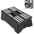 Folding Step Stool 5 inch, Portable Step Stool for Adults, Collapsible Half Step for Elderly Kids, Stepstool for Van SUVs and RV, Black