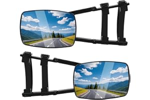 D-Lumina Espejos Caravana Coche, Retrovisores Caravana，Espejos de Remolque Towing, Espejo Retrovisor de Extensión, Giratorio 360 Grados, para Remolque Furgoneta Camion Universal (2 unidades)
