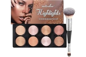 Palette Correttori Colorati, MKNZOME 8 Colori Contouring Viso Blush Highlighter Correttore Occhiaie e Pennelli Trucco Palette Contouring Impermeabili a Lunga Durata Trucchi Regalo per Donne Ragazze