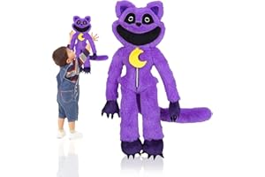 LYNBLY Smiling Critters Peluche, 40 cm Smiling Critters Plush Toy, Juguete de Peluche de Critters sonrientes, Cute Smiling Critters Cat Nap Catnat Accion Doll Regalos para Adults Niños Fans Cumpleaños
