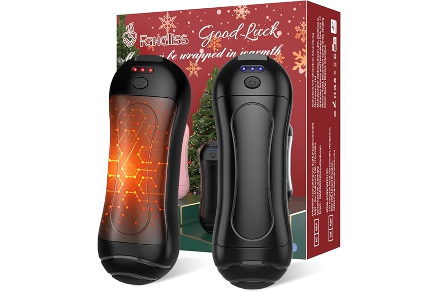 FANDLISS 2 in 1 Hand Warmers Rechargeable,2025 Newest Cylindrical Hand Warmers,3 Heating Modes,6000mAh Rechargeable Hand Warmer Handwarmers for Camping,Travel,Outdoor Work