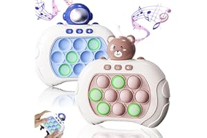 Jastown 2 PCs quick push game console,push game,push bubble pop puzzle game,light up pop it pro,electronic pop it game,push pop,Poppet Game Gifts for 7 8 9 10 Year Olds Girls And Boys