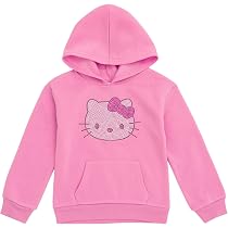 Hello Kitty Girls' Fleece Hoodie Toddler to Big Kid, Pink, 6