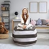 Stylisher Sitzsack & Spielzeugaufbewahrung In Einem - Plüsch-Beutel Für Puppen & Stofftiere (Blau)