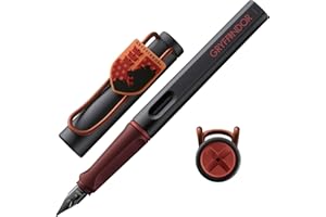 Lamy safari Harry Potter Gryffindor Pluma estilográfica – Edición especial con escudo de la casa – Plumín de acero (M) – Agarre ergonómico – Incluye cartucho de tinta T10 azul – Para diestros