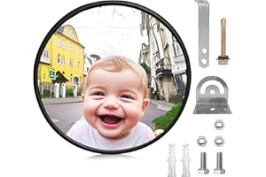 MEYUXG Convex Safety Mirror - 30CM Round Safety Mirror for Driveway, Wide Angle Visible High-Definition Convex Security Mirror for Garage, Traffic, Store, Office, Courtyard, Warehouse