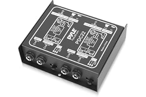 PYLE-PRO DI Box Passive Premium – Boîte de direct audio pro avec anti-ronflette, atténuateur, transformateur d’impédance, sortie XLR équilibrée/déséquilibrée pour guitare, basse, clavier & studio.