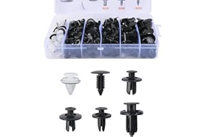Flaconi 140PCS Rivetti in Plastica per Auto,Clip di Fissaggio Universali per Auto,6 Tipi Clip di Viti di Plastica,Kit di Rivetti di Fissaggio,Adatto a Portiere,Paraurti e Modanature dell'auto