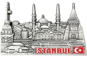 DESIGNO Stambuł (Turcja) – metalowy magnes na lodówkę 3D do kuchni na lodówkę – unikalny stylowy design świąteczny prezent pamiątkowy