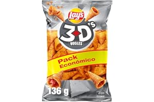 Lay'S Buggles, snack con forma de cono 3D'S Originales, formato familiar, 136 g
