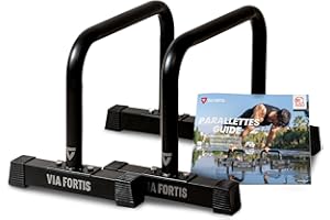 ‎VIA FORTIS VIA FORTIS - Premium Paralettenstange - Extrem stabiler und leichter Stahl - Leicht transportierbar - Körpergewichtstraining - Alle Leistungsstufen