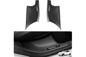 ‎THINSGO ThinsGo hintere Reihe Tür für Tesla Model Y Schweller Stoßstange Schweller Trim Carbon Fiber ABS Kunststoff Anti-Scratch Anti-Rutsch 2021 2022 2023 Zubehör für Tesla- 2 Stück
