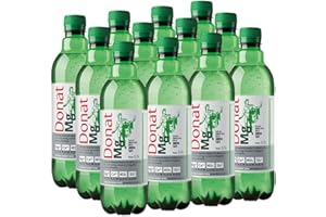 SORINA Acqua Magnesio completo - 500mg di Magnesio Naturale in acqua naturalmente frizzante 'Donat Mg' - 12x0,5L