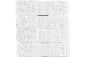Sweet Needle Paquete de 4 Toallas de baño, Grandes, Blancas, (70 x 140 cm), 100% algodón, lujosas, ultrasuaves, Calidad de Hotel, Muy absorbentes para baño, Ducha, Playa y Uso Diario