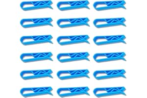 SIYUPU 18 Pcs Blue Bin Clips, Garbage Clip, Waste Bin Bag Clamp Clips,Trash Can Clip for Home, Kitchen, Hotel and Restaurant