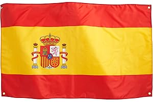 Runesol Bandiera Spagna, 3x5, 91x152cm, Español Banner, Occhiello In Ottone In Ogni Angolo, Celebrazioni Dell'euro, Bandiere Premium, Interno, Esterno