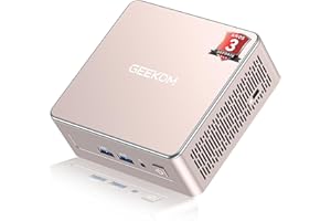 GEEKOM A5 Mini PC con 3 Años de Soporte, con AMD Ryzen 7 5825U, 16GB RAM + 512GB SSD | Mini Ordenador Intel NUC con Windows 11 Pro | WiFi 6 & USB-C | LAN 2.5Gbps | Mini Ordenador para Gaming y Oficina