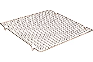 Dr. Oetker Grille de refroidissement de cuisine pour refroidir les aliments, grille à pâtisserie pour décorer les gâteaux, gâteaux en acier inoxydable, dimensions 30 x 30 cm